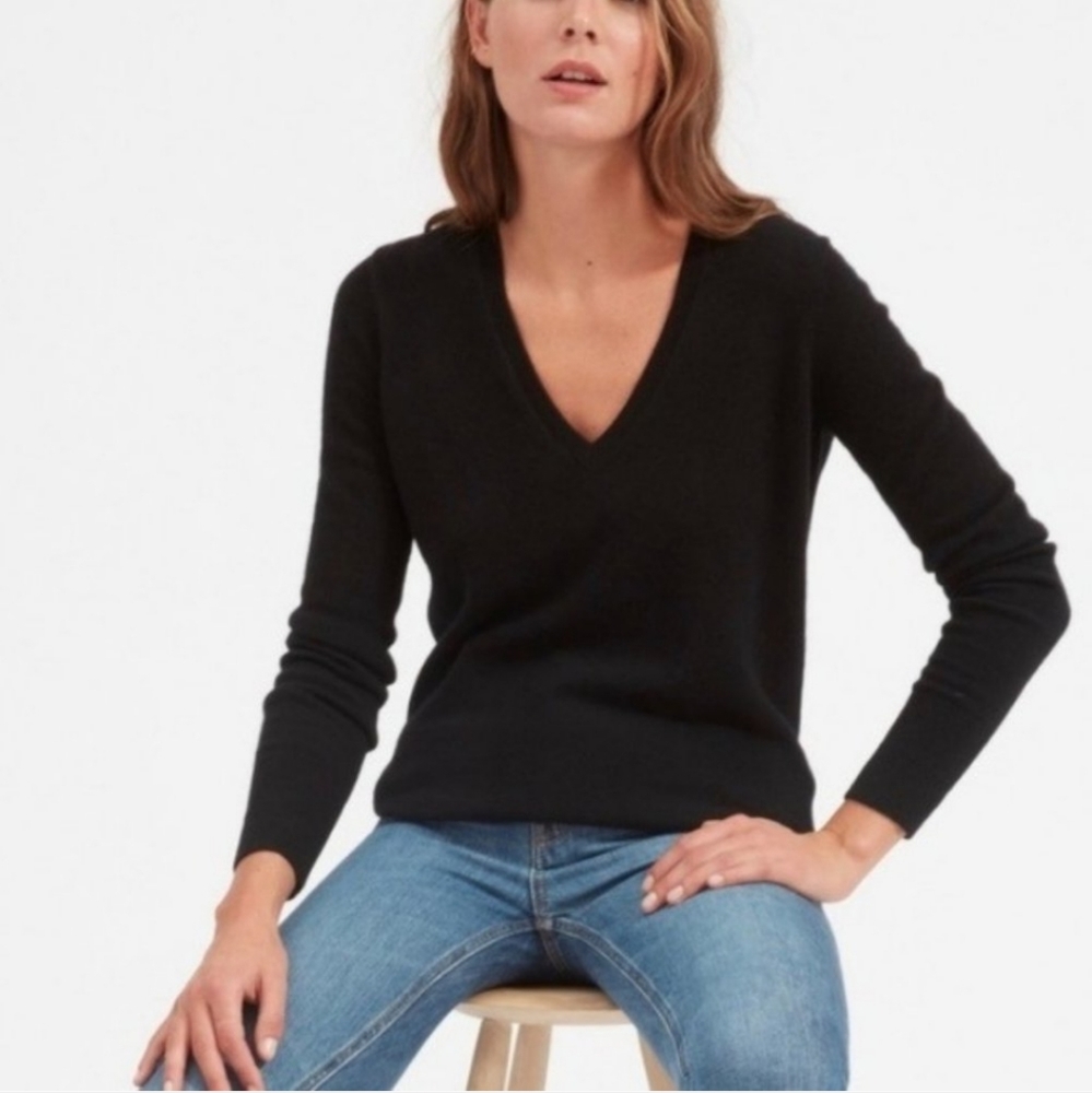 Everlane Black Cashmere Sweater Size Large